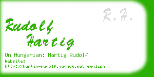 rudolf hartig business card